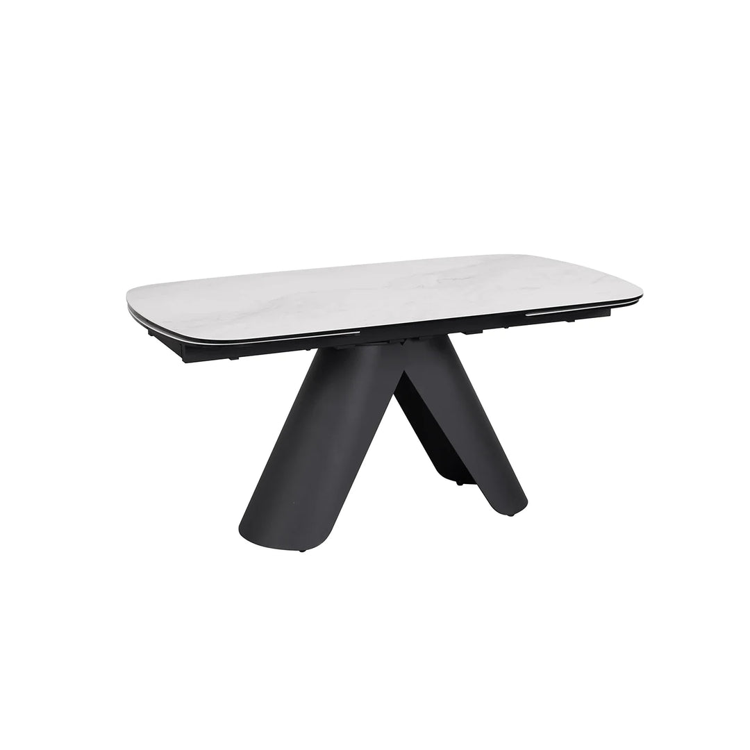 Cameo Dining Table with 4 Perla Carver Swivel Chairs