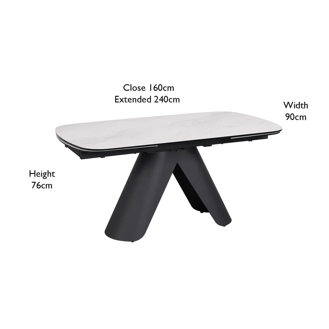 Cameo Dining Table with 4 Perla Carver Swivel Chairs
