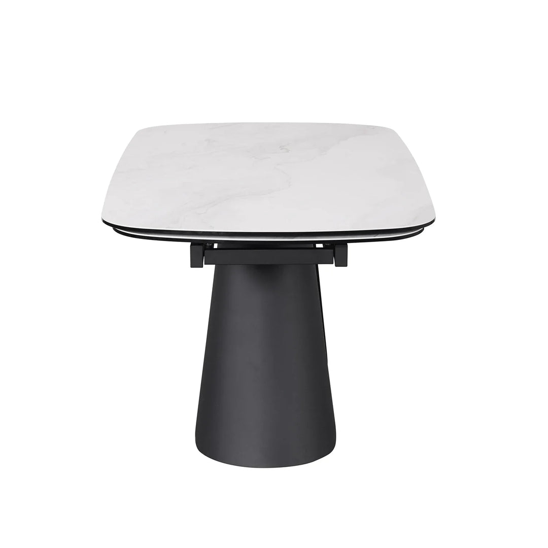 Cameo Dining Table with 4 Perla Carver Swivel Chairs
