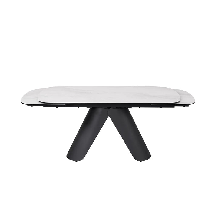 Cameo Dining Table with 4 Perla Carver Swivel Chairs