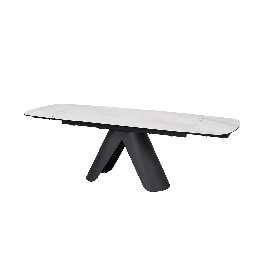 Pearl Extending Dining Table with 4 Swivel Dining Chairs