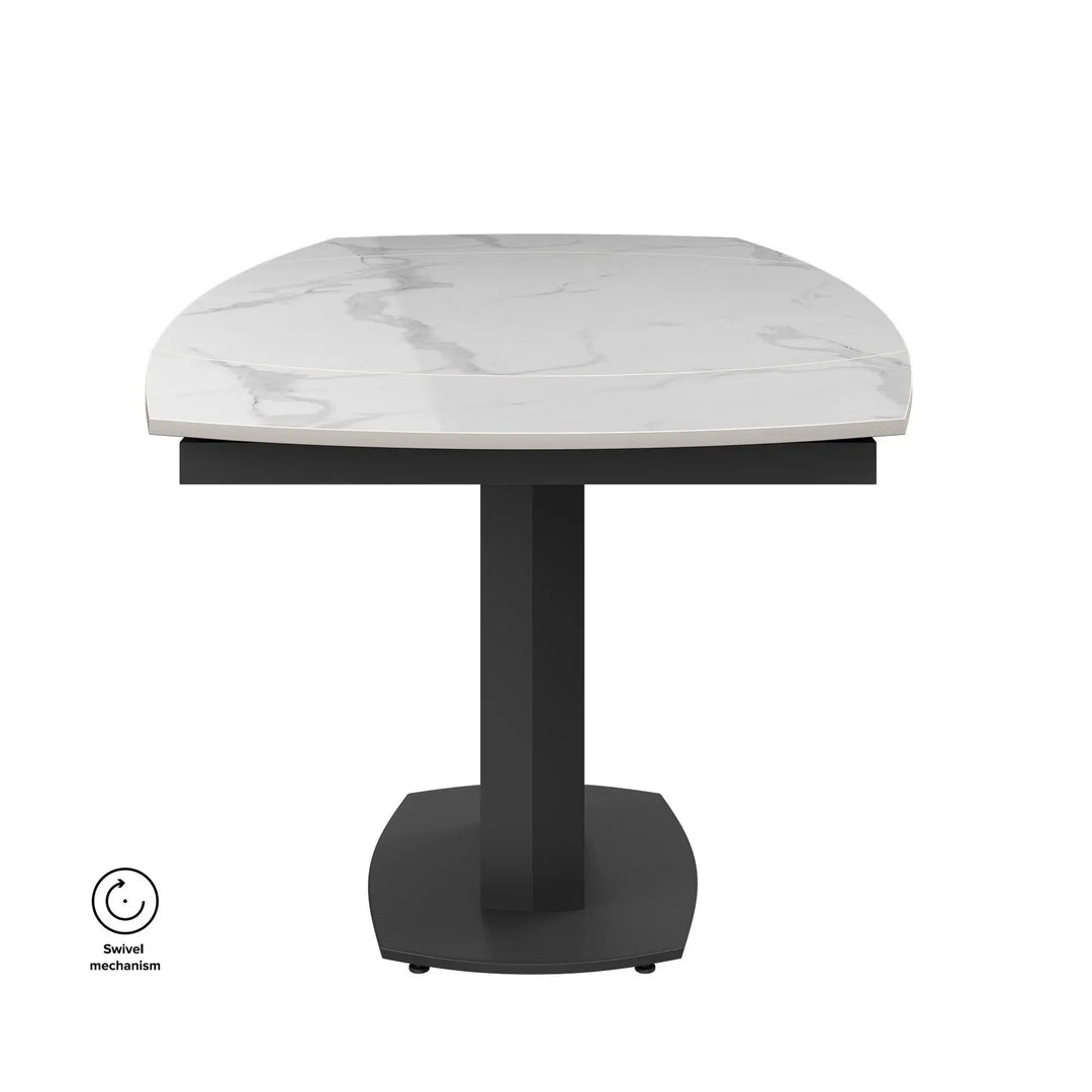 Modern Extendable White Ceramic Dining Table – Gloss Finish