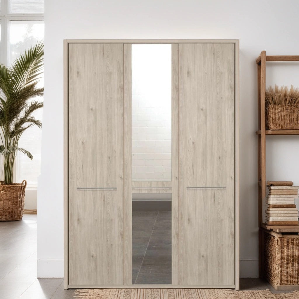 Oxford-Wardrobe With Mirror - Evoke Home 