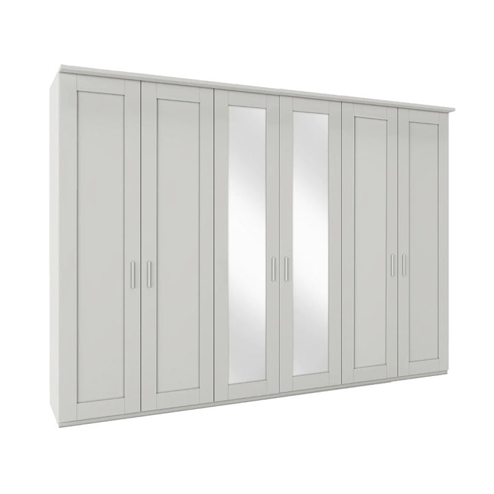 Marlow 6 Door Hinged Wardrobe With Mirror