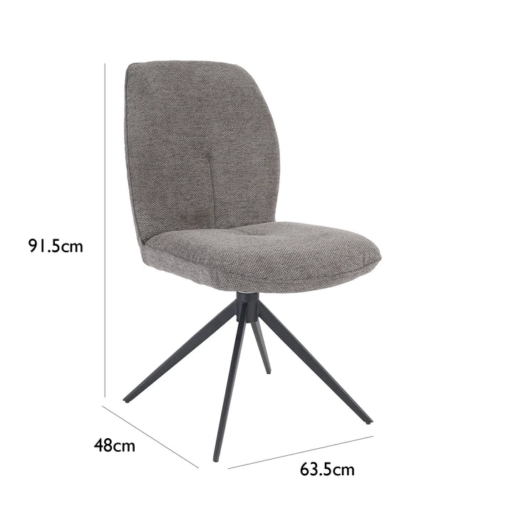 Pearl Extending Dining Table with 4 Swivel Dining Chairs