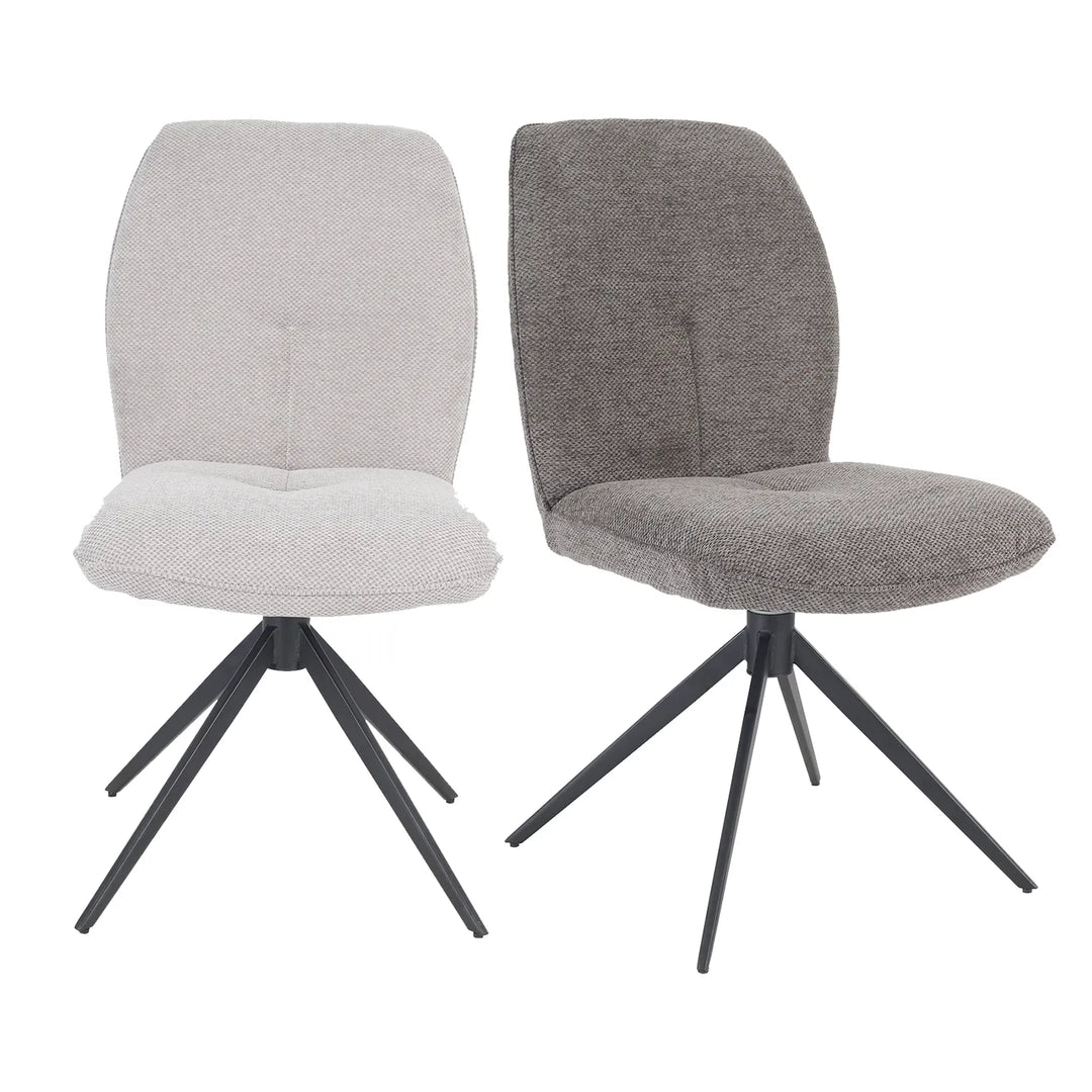 Pearl Extending Dining Table with 4 Swivel Dining Chairs