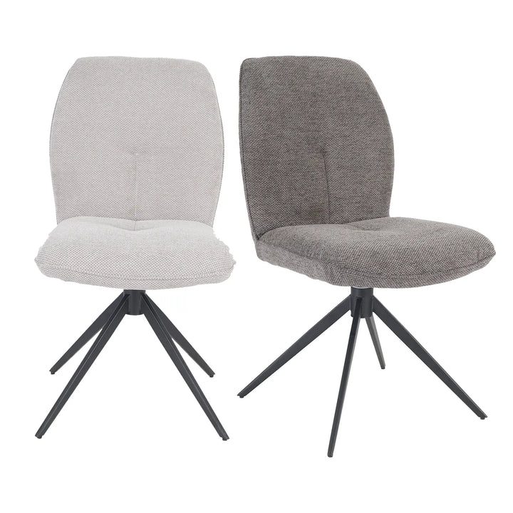 Pearl Extending Dining Table with 4 Swivel Dining Chairs