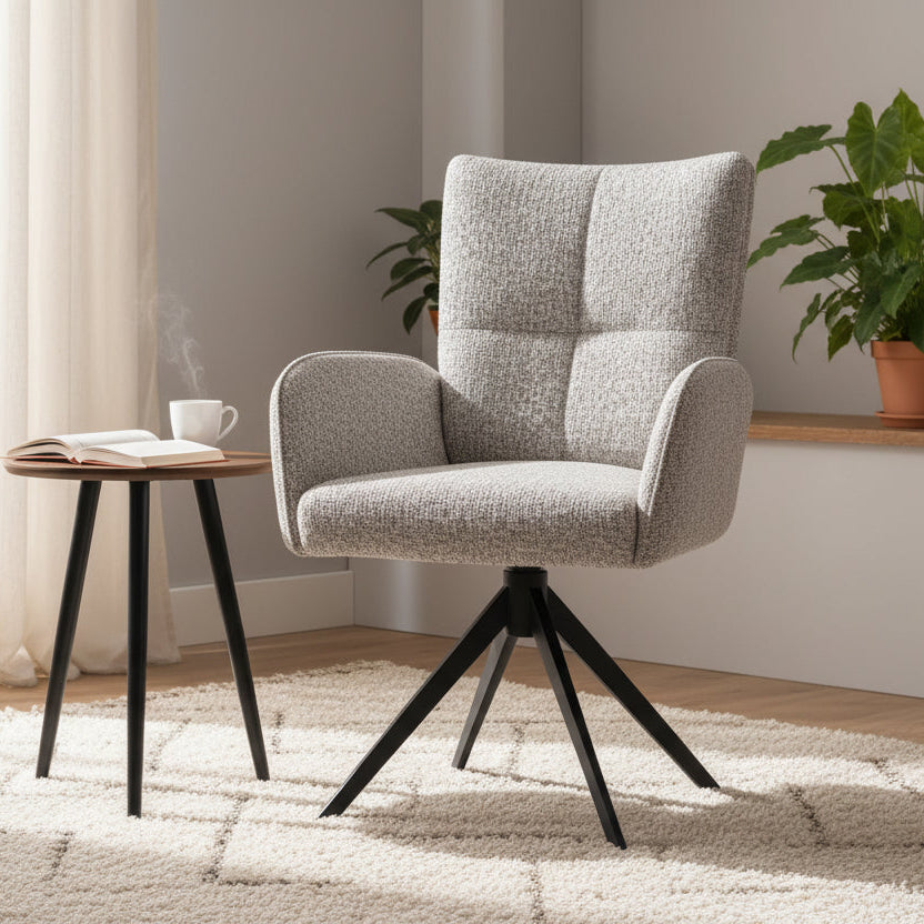 Rimini Fabric Swivel Arm Chair