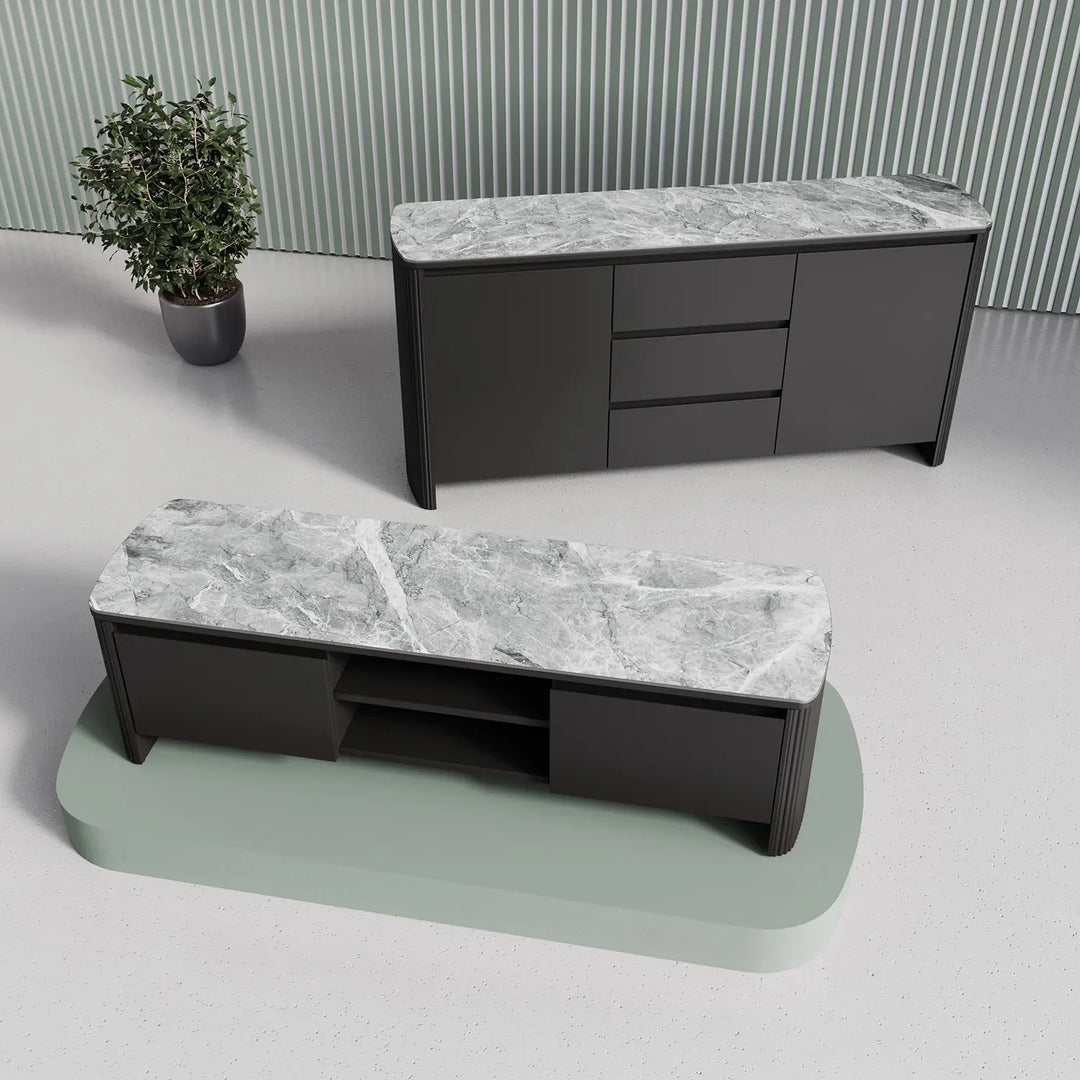 Verona Large Light Grey Ceramic TV-Unit