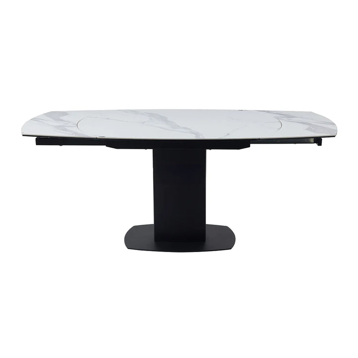Ramada Swivel Extension Dining Table Set with 4 Grey Swivel Chairs