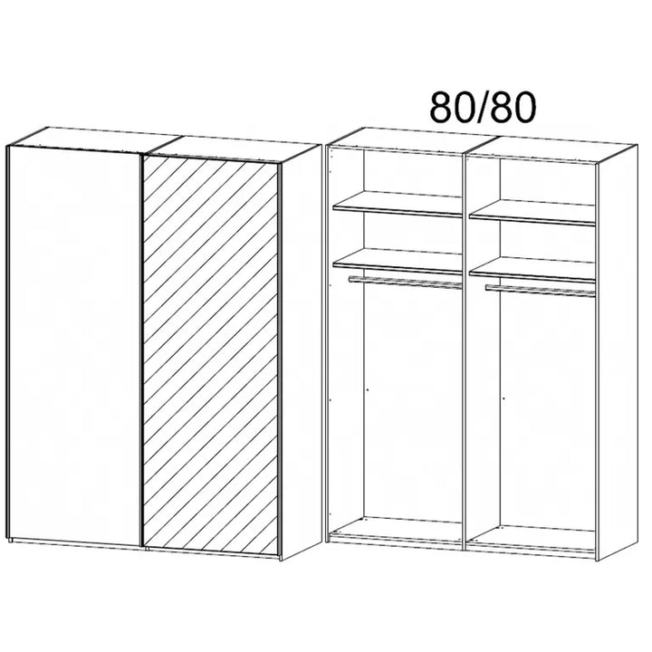 TARO Sliding Door Wardrobe – With Mirror Doors