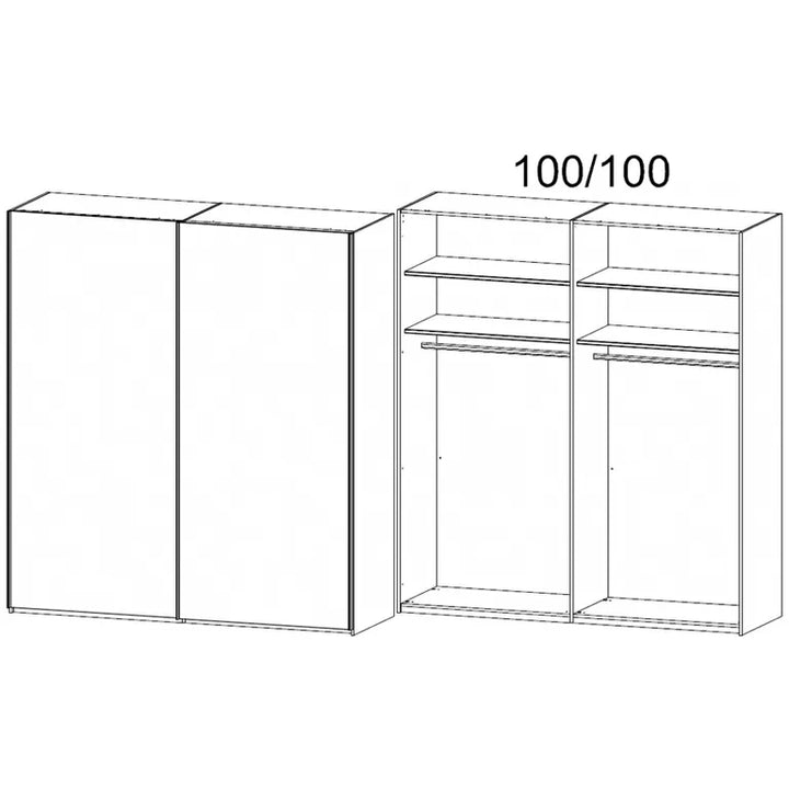 TARO Sliding Door Wardrobe – No Mirror