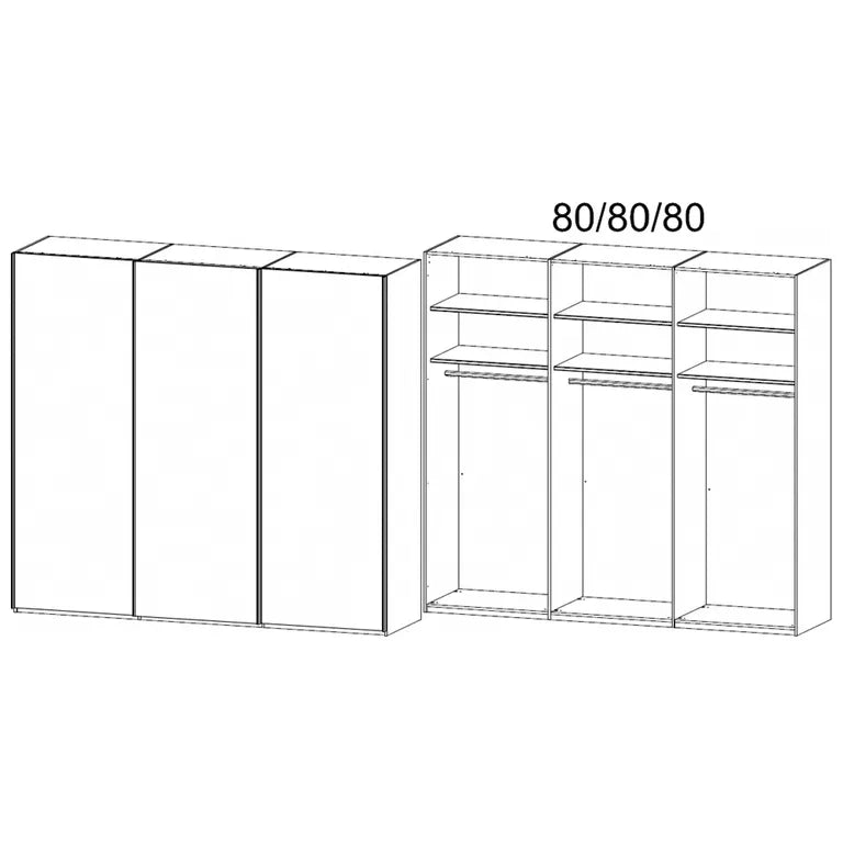 TARO Sliding Door Wardrobe – No Mirror