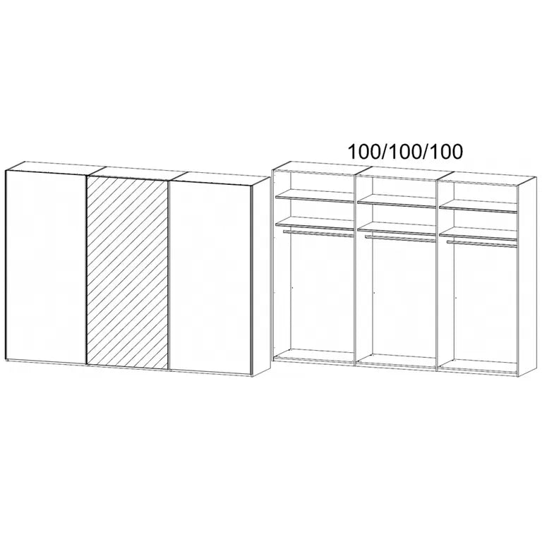 TARO Sliding Door Wardrobe – With Mirror Doors