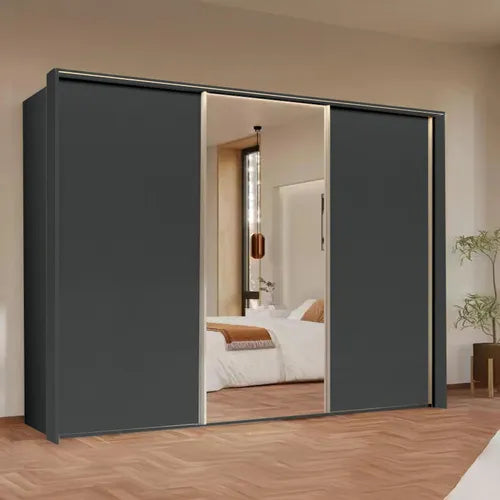 TARO Sliding Door Wardrobe – With Mirror Doors