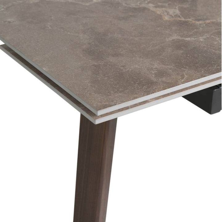 Axton 180-260 CM Dining Table Latte with Mortiz Dining Chairs