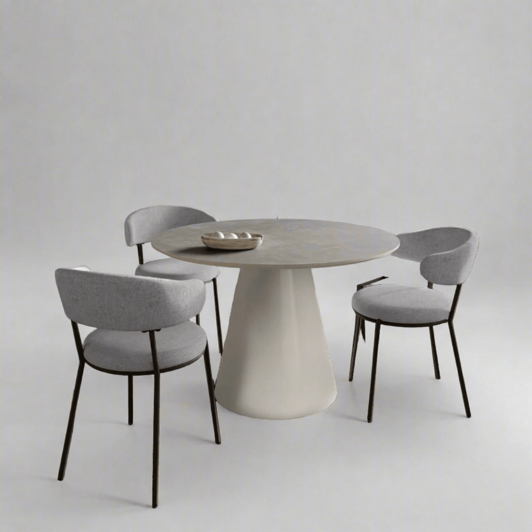 The Apex 120cm Ash Grey Round Dining Suite