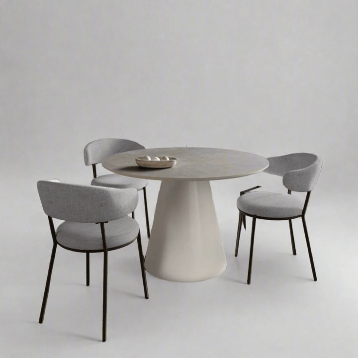 The Apex 120cm Ash Grey Round Dining Suite