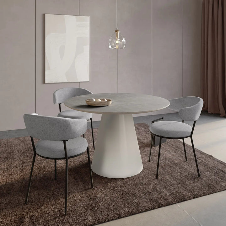 The Apex 120cm Ash Grey Round Dining Suite