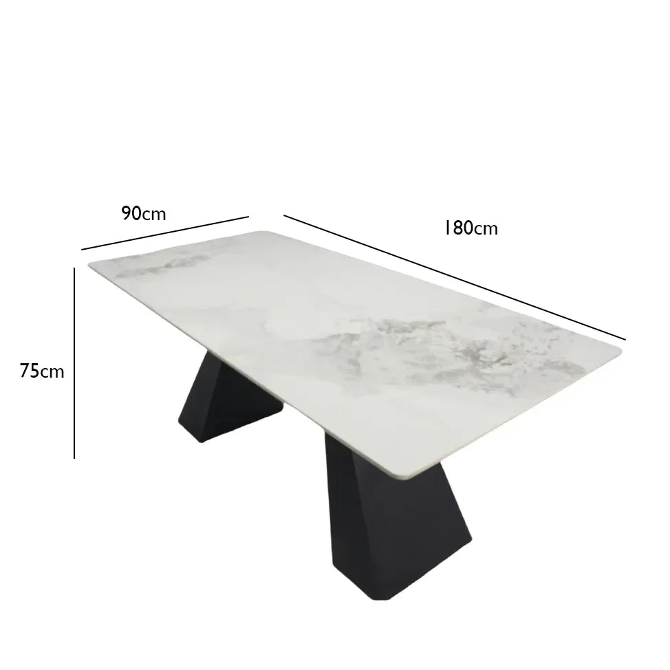 The Carrara 1.8m Luxe Dining Table with Motion Chairs