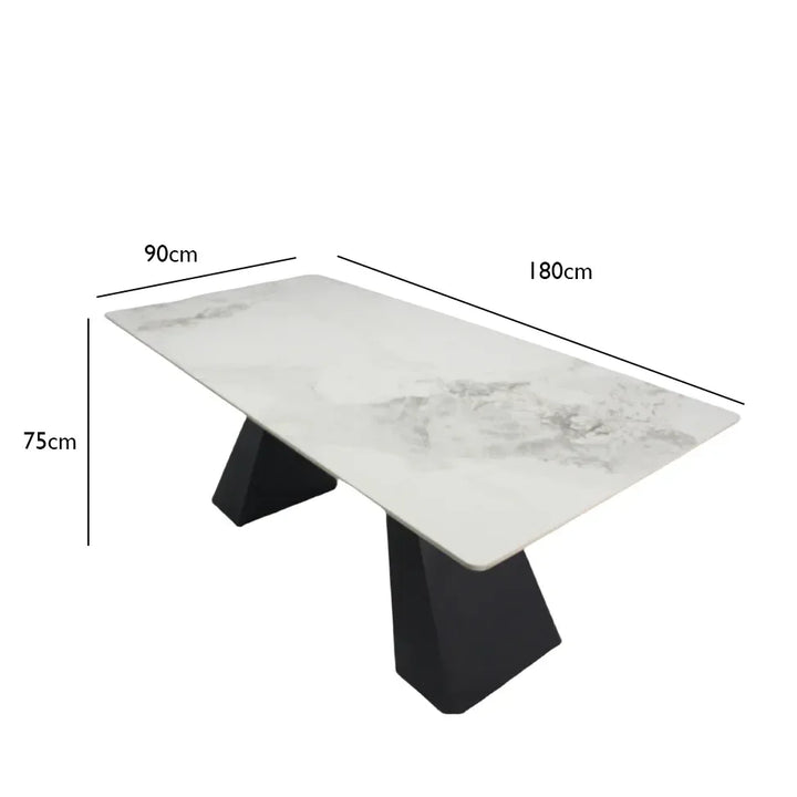 The Carrara 1.8m Luxe Dining Table with Motion Chairs