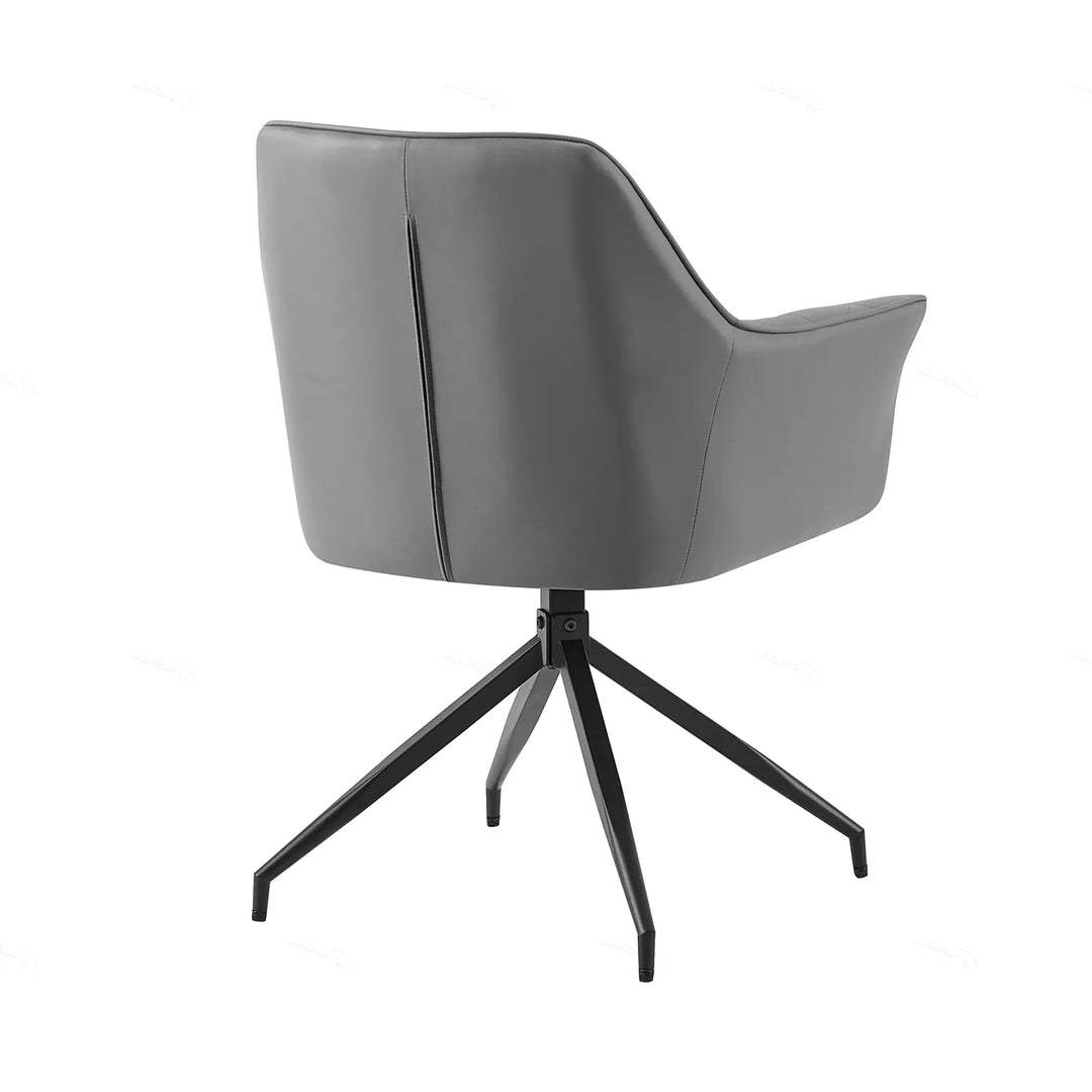 Allegra White Dining Set with 6 Cavallo Rotating Chairs