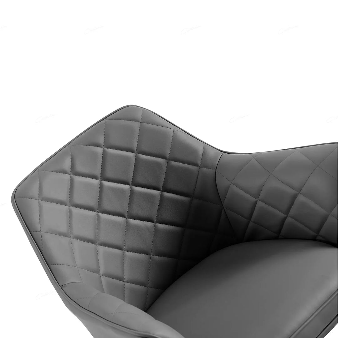 Allegra White Dining Set with 6 Cavallo Rotating Chairs