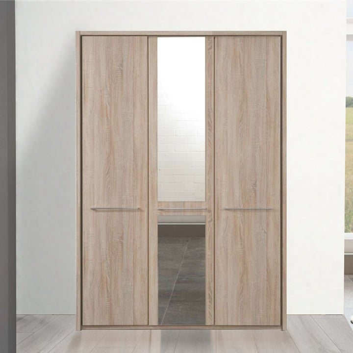 Oxford-Wardrobe With Mirror - Evoke Home 