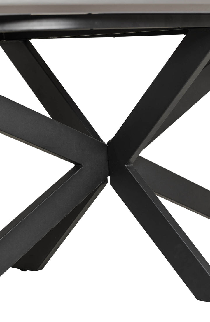 Sadia Oval Dining Table Set - Smoke 2000mm