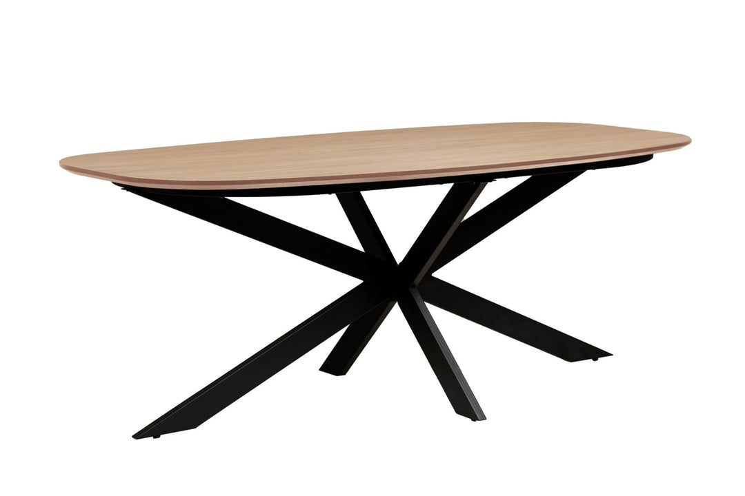 Sadia Oval Dining Table Set - Natural 2000mm