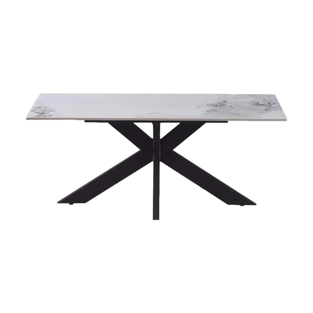 Nordic 1.5m White Dining Table with Slate Grey Pivot Chairs