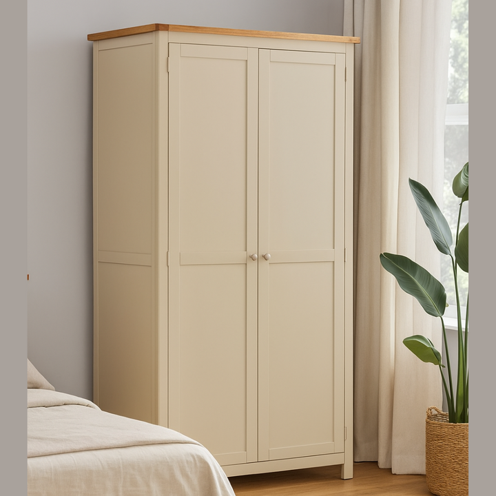 Portland 2 Door Wardrobe-stone