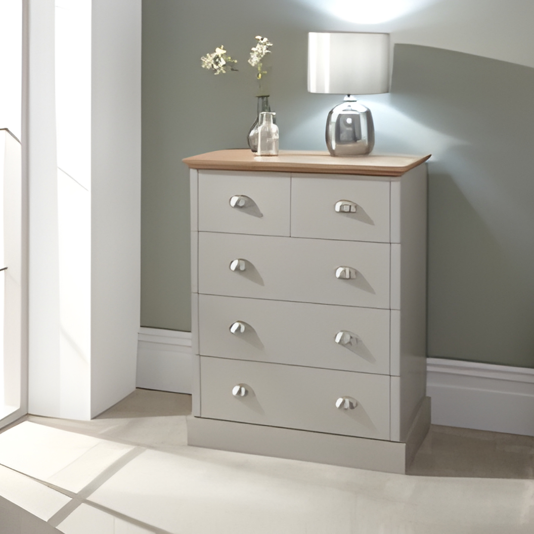 Modern Grey Bedroom Chest with 2+3  Drawers