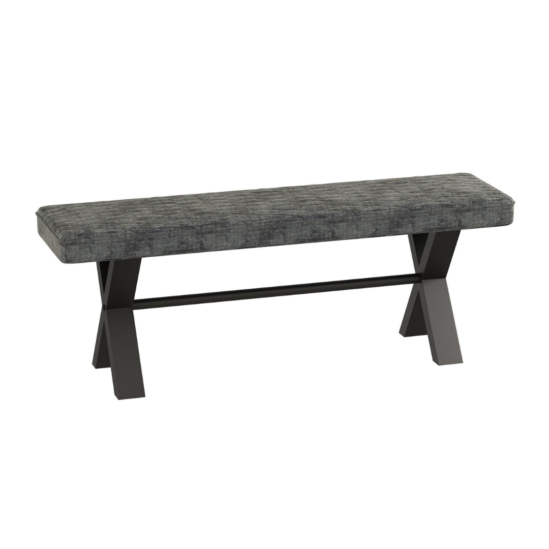 Fusion Stone Effect Dining Table With 4 Chairs & Bench