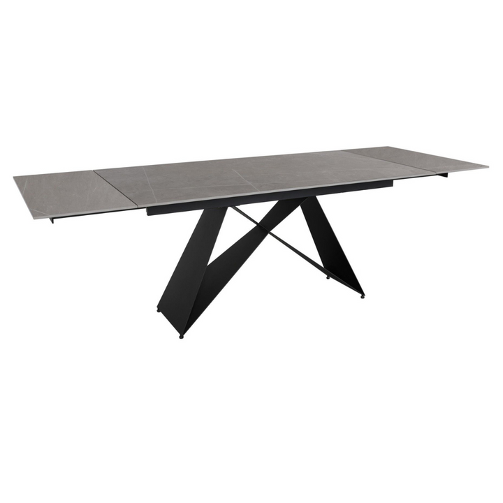 Omega Extending Grey Sintered Stone Dining Table Set