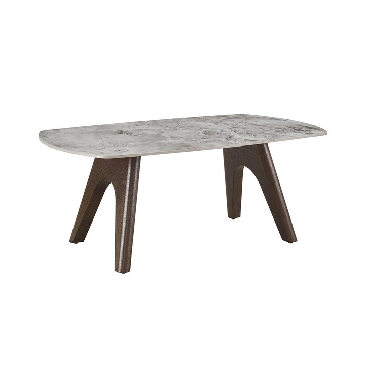 Durable Sintered Stone Coffee Table | Scratch & Stain Resistant Grey Top