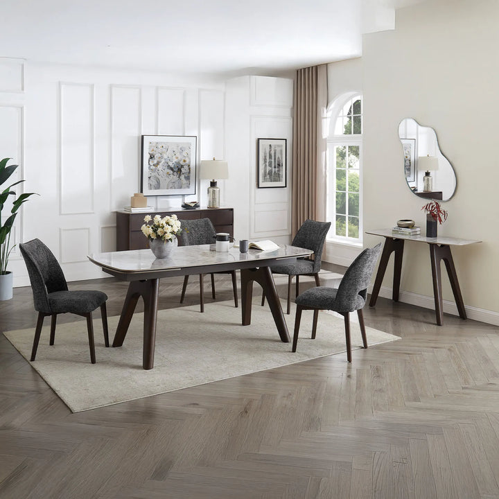The Valara Grey Extending Dining Table & Chairs
