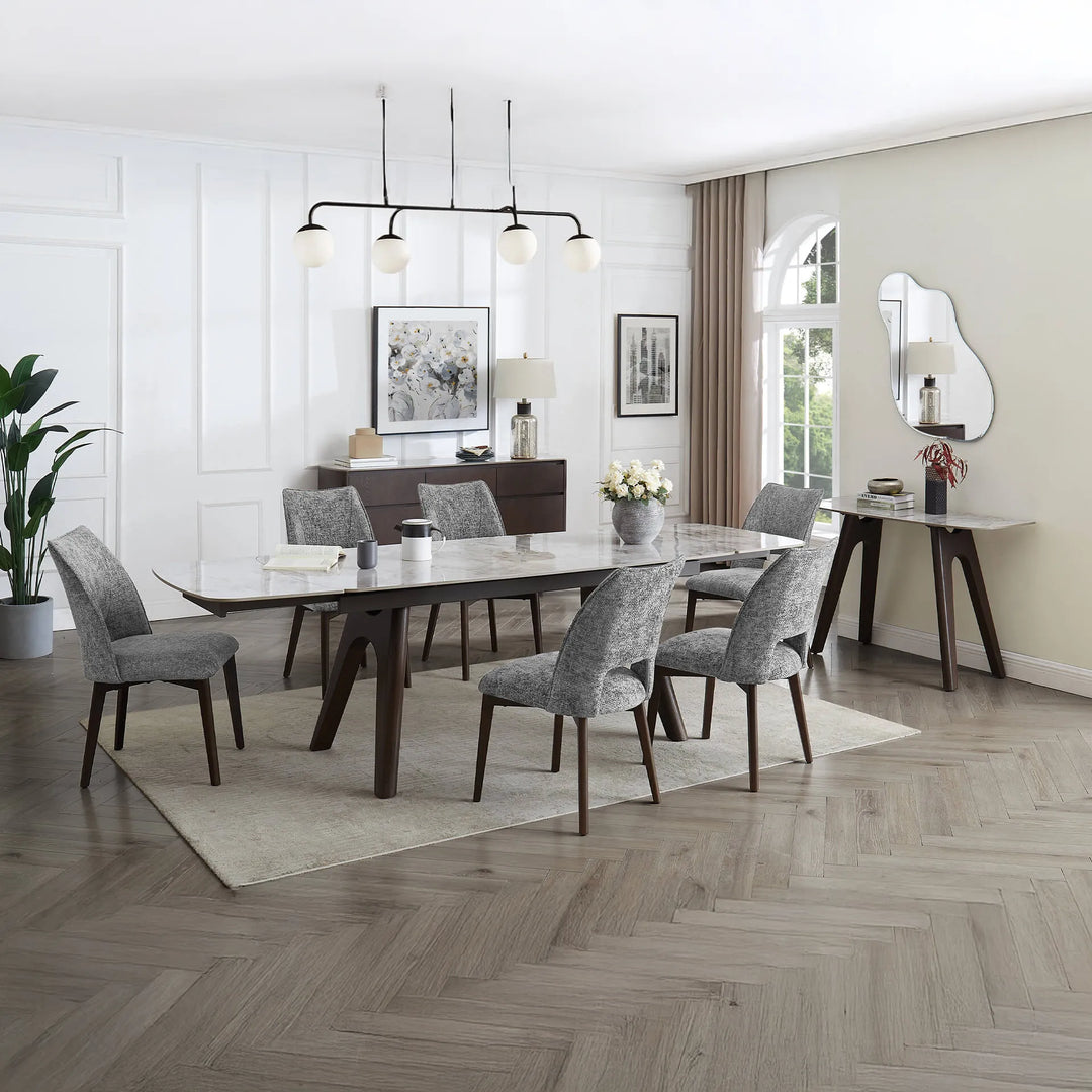 The Valara Grey Extending Dining Table & Chairs