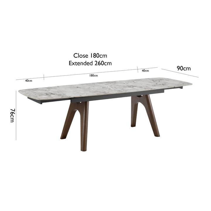 The Valara Grey Extending Dining Table & Chairs