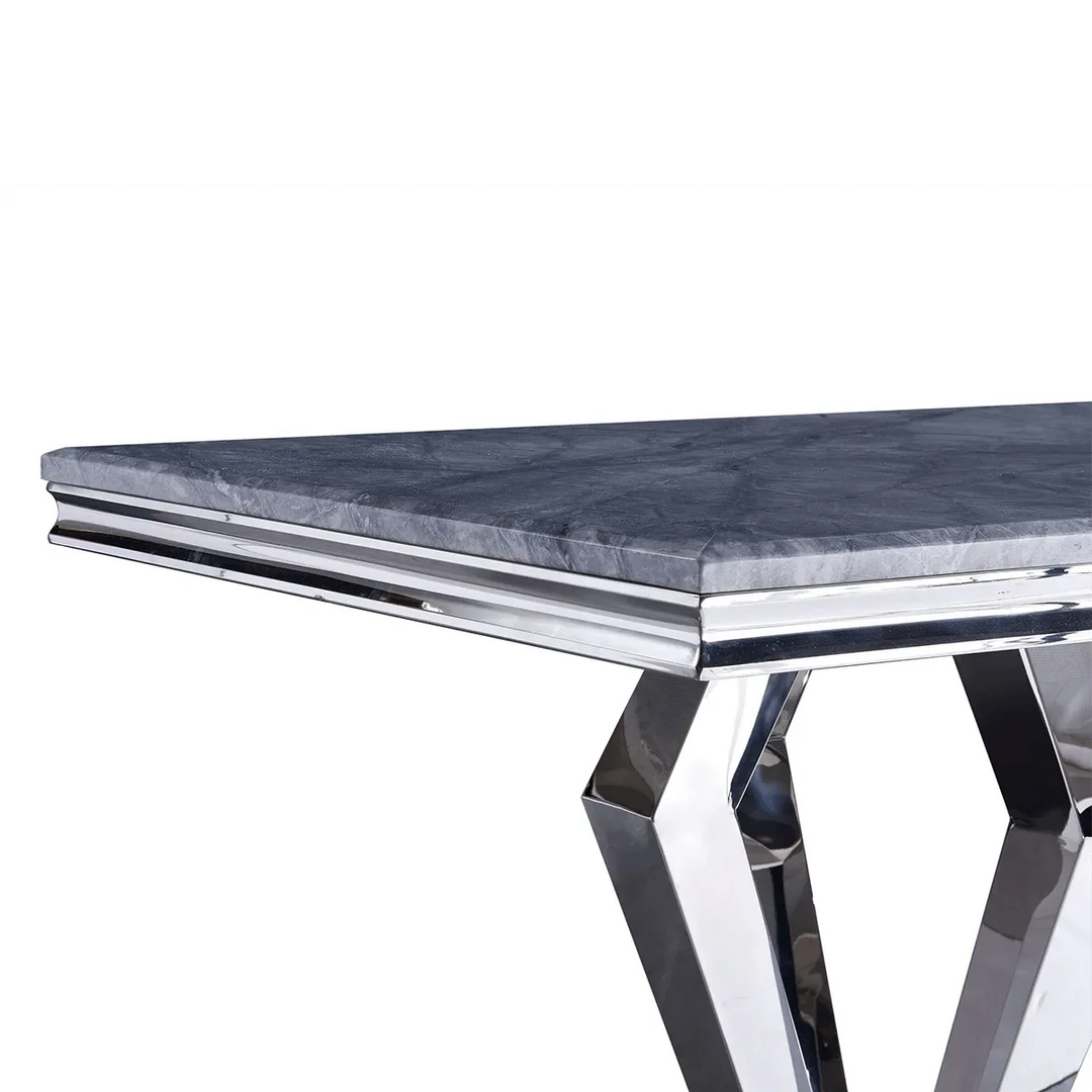 Vida Living Arturo 1.8M Grey Marble Top Dining Table