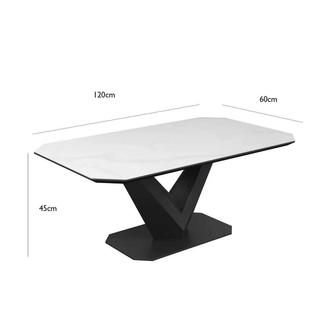 Luxury Matte Ceramic Top Coffee Table