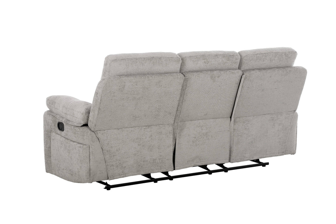 Wilbur 3 Seater Manual Recliner Grey