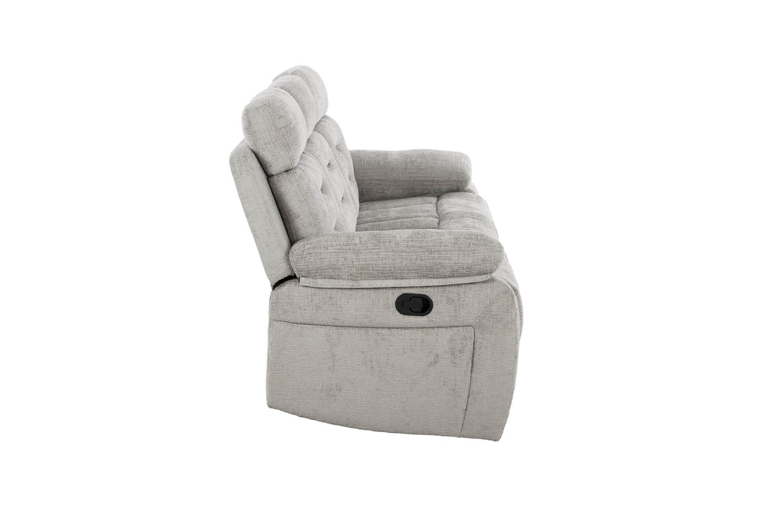 Wilbur 3 Seater Manual Recliner Grey
