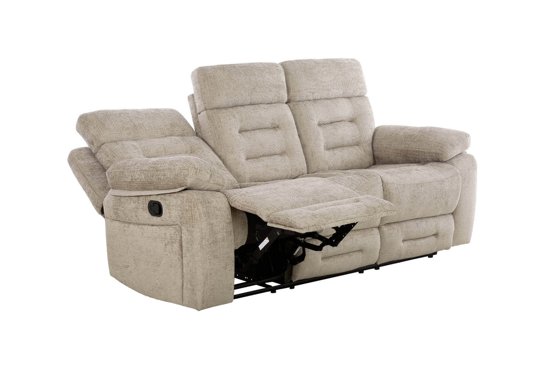 Wilbur 3 Seater Manual Recliner Grey