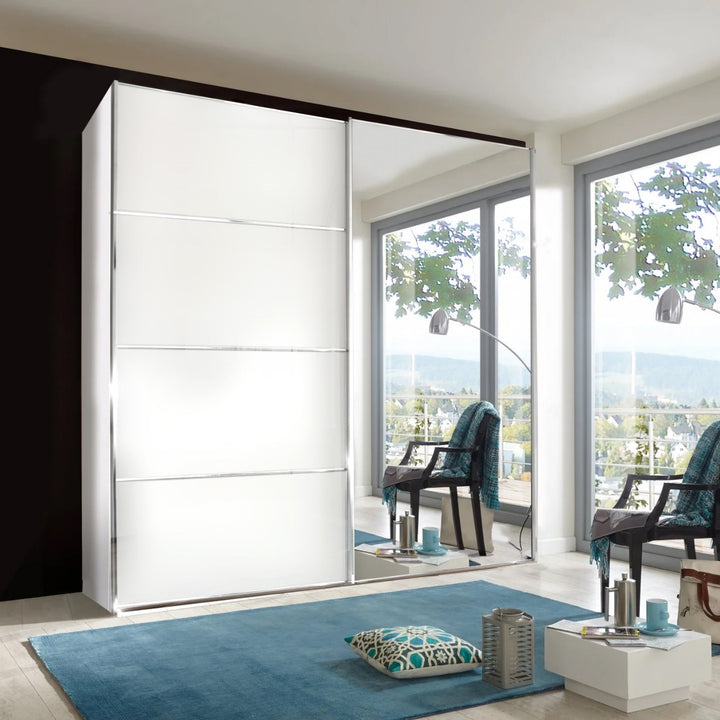 Nova Plus Sliding Door Wardrobe with Mirror and Decor Front