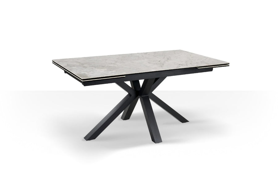 Marco Ceramic Marble Top Ext Dining Table Small - Evoke Home 