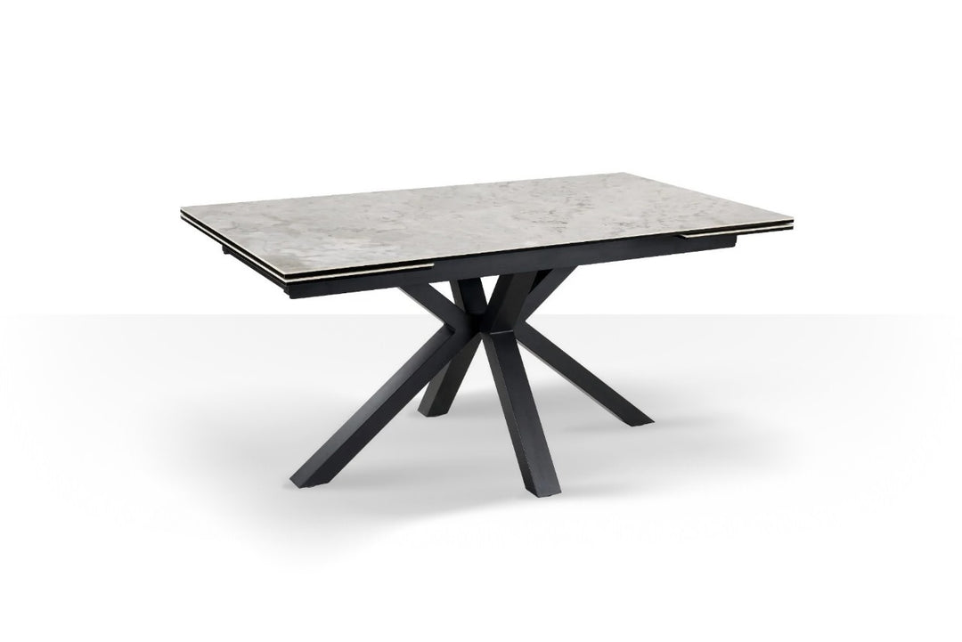 Marco Ceramic Marble Top Ext Dining Table Small - Evoke Home 