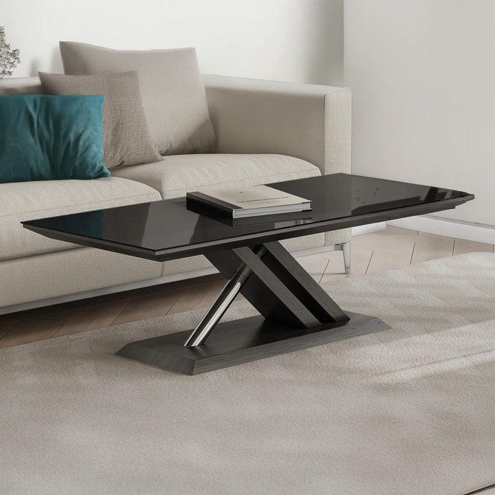 Elegant Grey Walnut Coffee Table – Modern Living