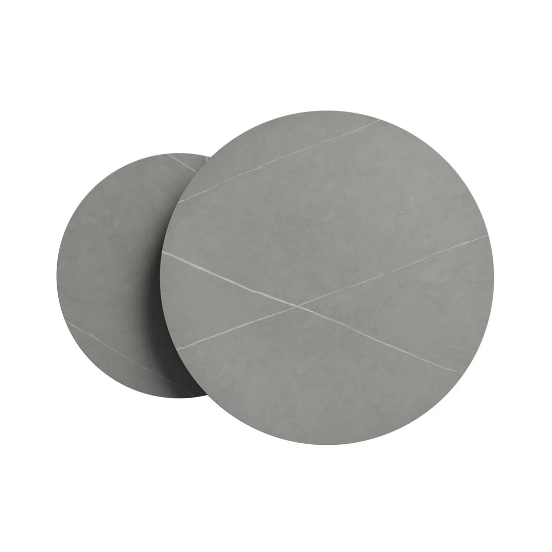 Sleek Grey Ceramic Nesting Coffee Tables