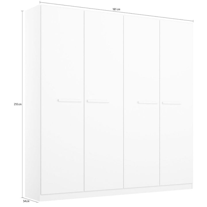 Rauch Modi Alpine White 4 Door Hinged Wardrobe